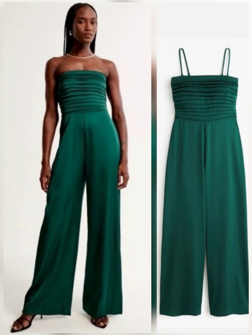Abercrombie & Fitch Emerson Ruched Strapless Jumpsuit